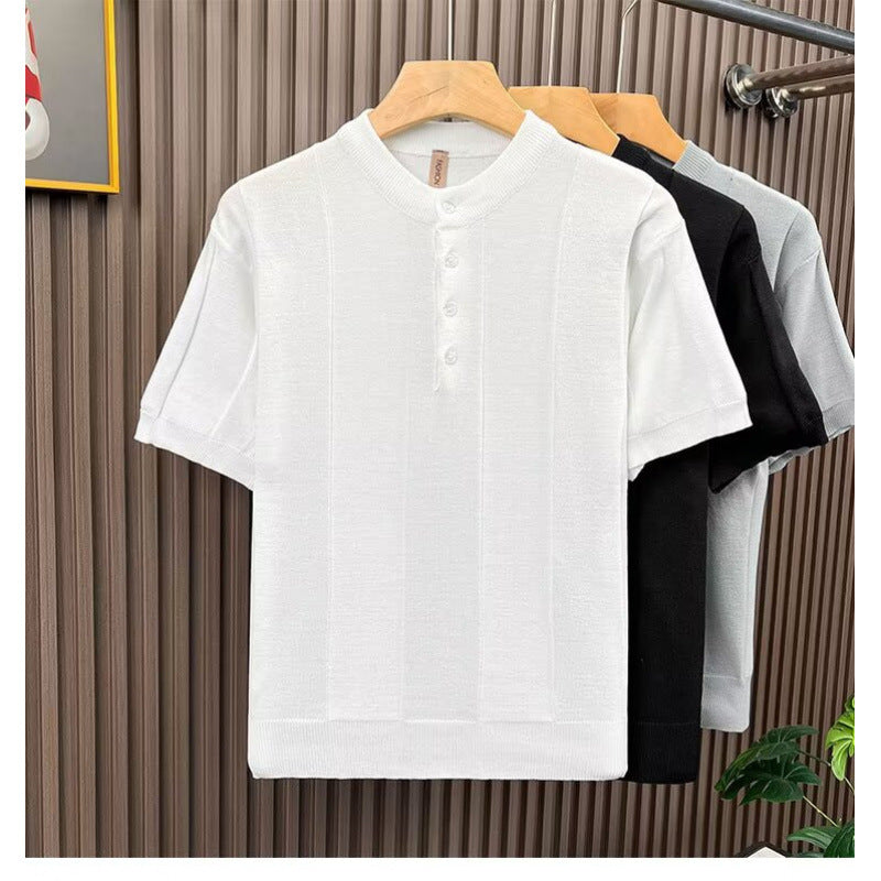 Men's Elegant Knit Shirt Mune Fashion