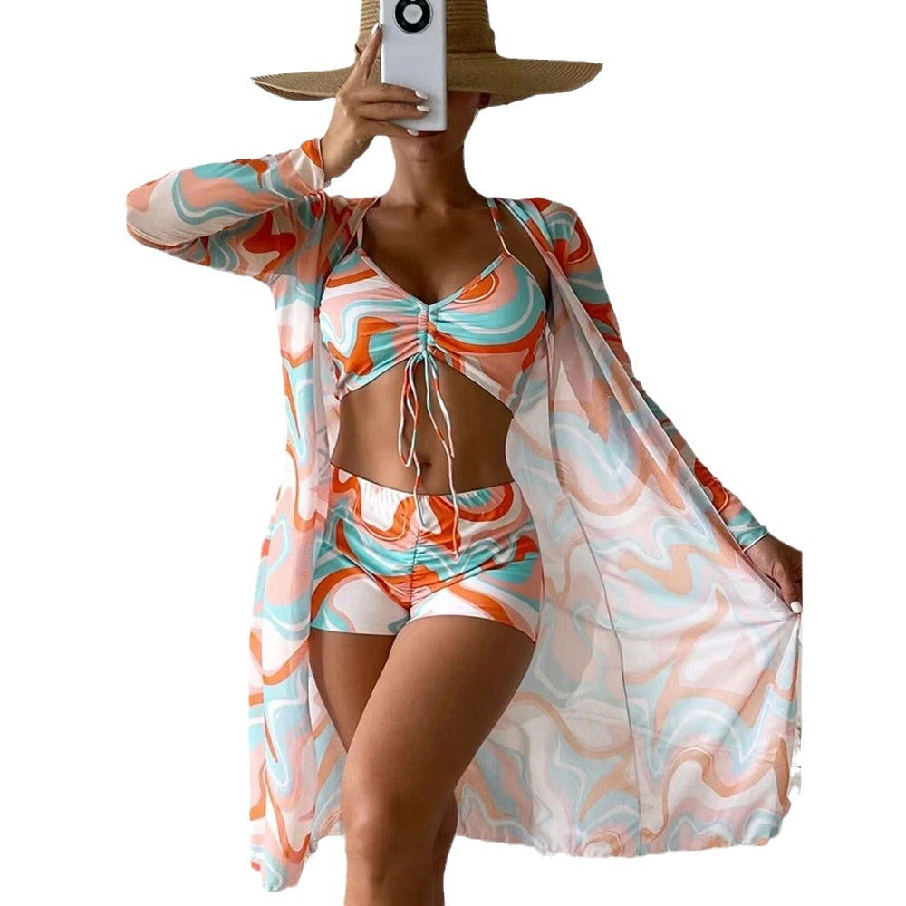 Women's Beach Set with Fashionable Wrap Design Mune Fashion