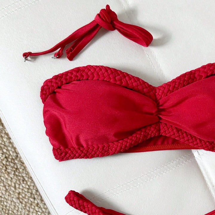 Women's bandeau bikini with braided accents Mune Fashion