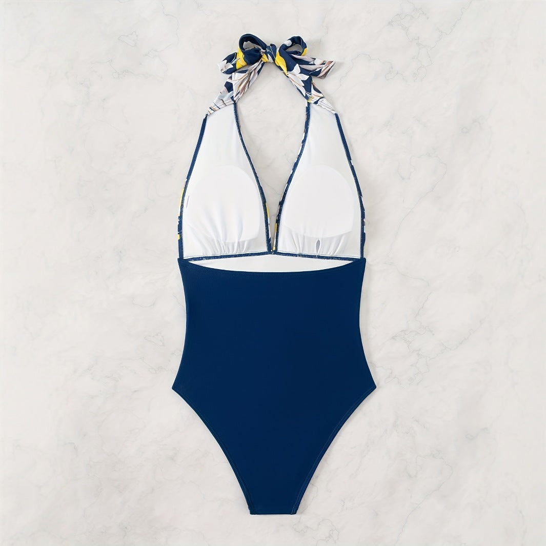 Women's High-Cut Floral Swimsuit Mune Fashion
