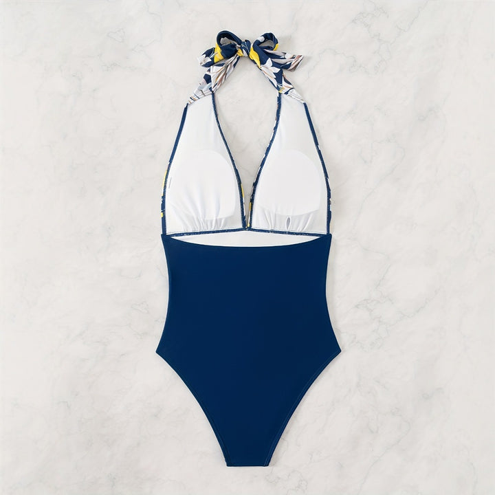 Women's High-Cut Floral Swimsuit Mune Fashion