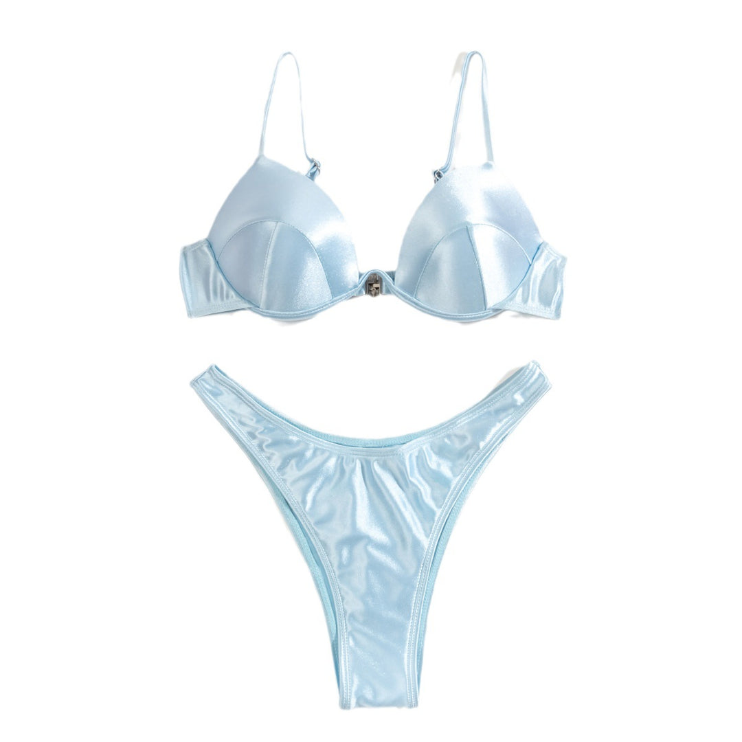Women's Push-Up Bikini with Shiny Cups Mune Fashion