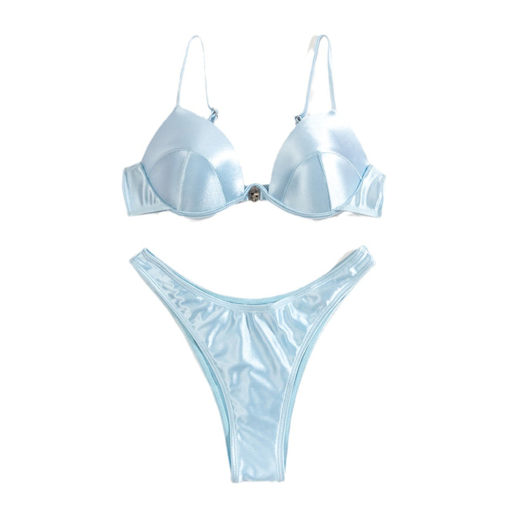 Women's Push-Up Bikini with Shiny Cups Mune Fashion