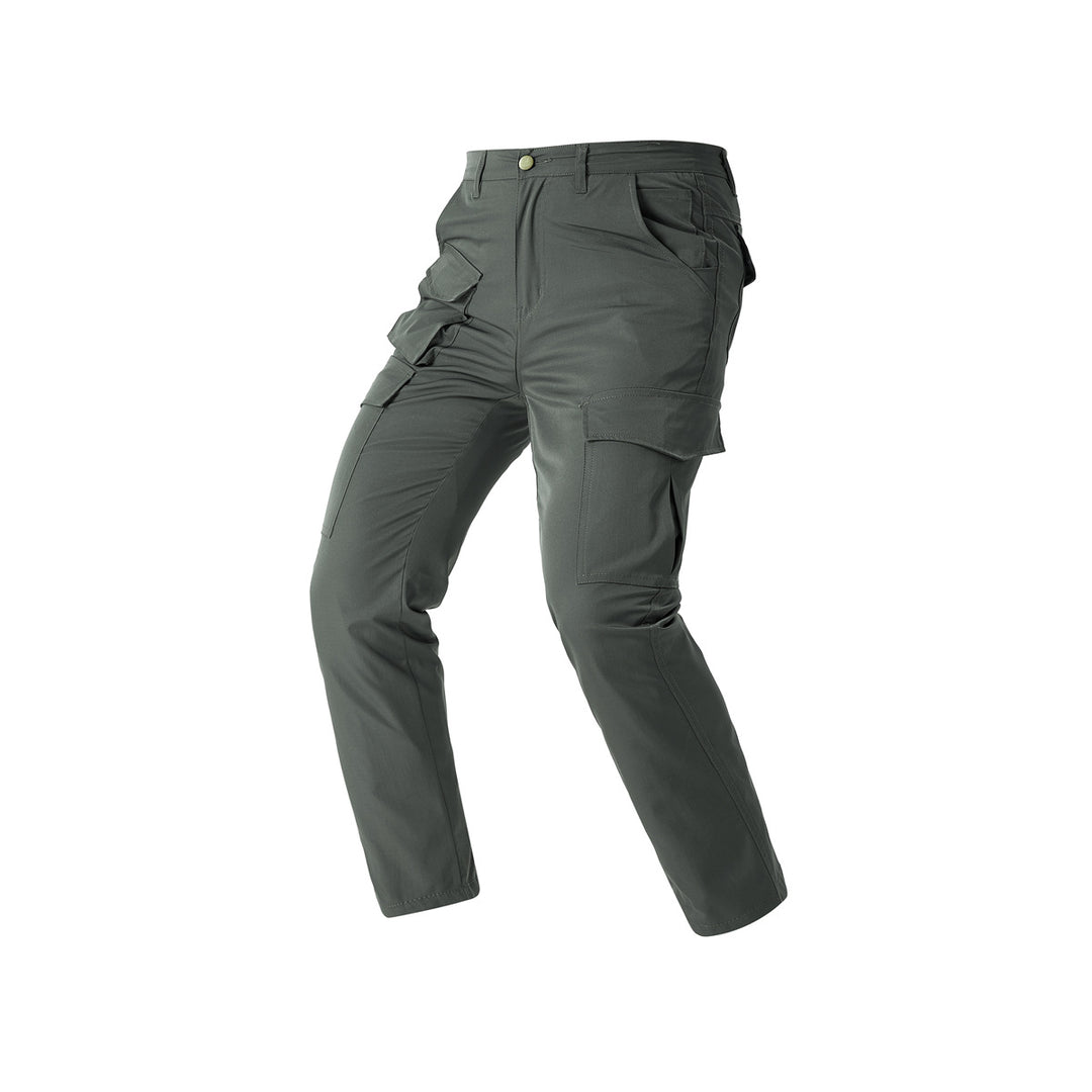 Men's Lightweight Stretch Cargo Pants with Multiple Flap Pockets & Tapered Fit Mune Fashion