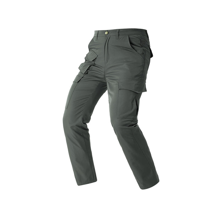Men's Lightweight Stretch Cargo Pants with Multiple Flap Pockets & Tapered Fit Mune Fashion