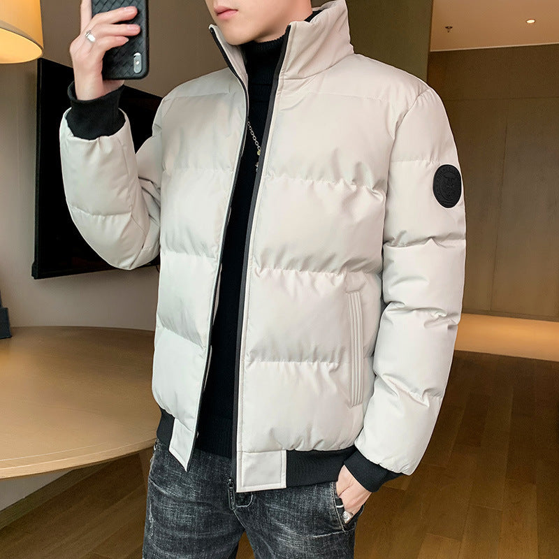 Men's quilted padded stand collar bomber jacket with thermo insulation and elastic cuffs Mune Fashion
