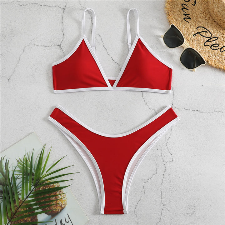 Ladies bikini set with sporty cut and trendy contrast details Mune Fashion