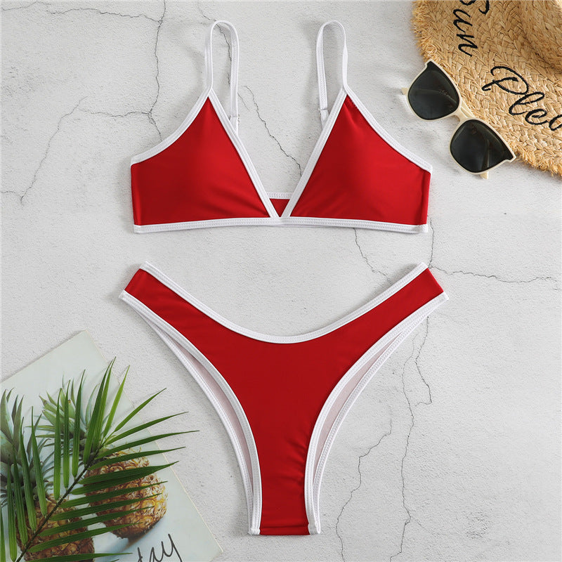 Ladies bikini set with sporty cut and trendy contrast details Mune Fashion