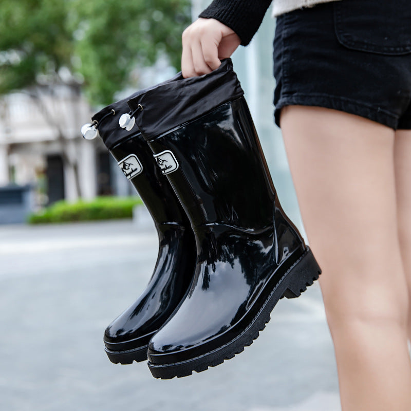 Women High Quality and Stylish Rubber Boots with Adjustable Lacing System Mune Fashion