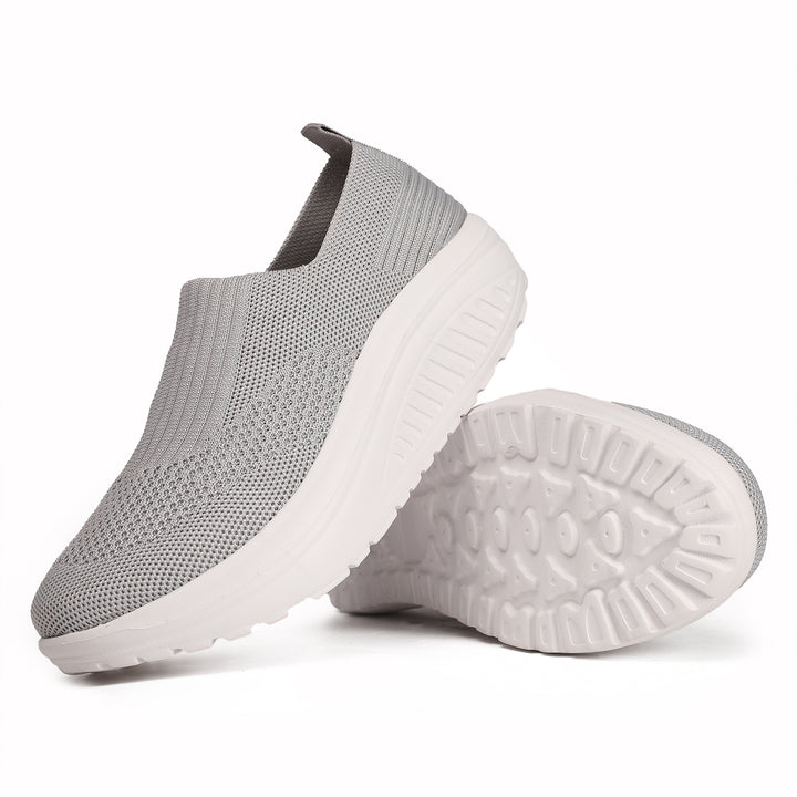Ladies' Slip-On Knitted Shoe with Elastic Entry and Visc elastic Comfort Sole Mune Fashion