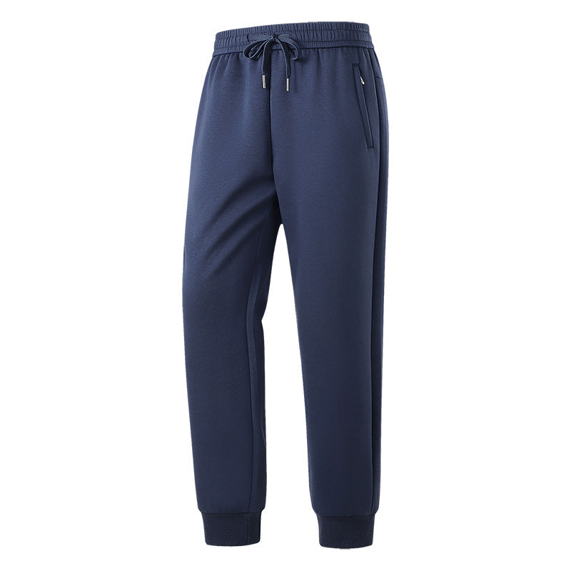 Men's Slim-Fit Leisure Pants made from breathable functional fleece with drawstring waistband, zip pockets & ribbed cuffs Mune Fashion