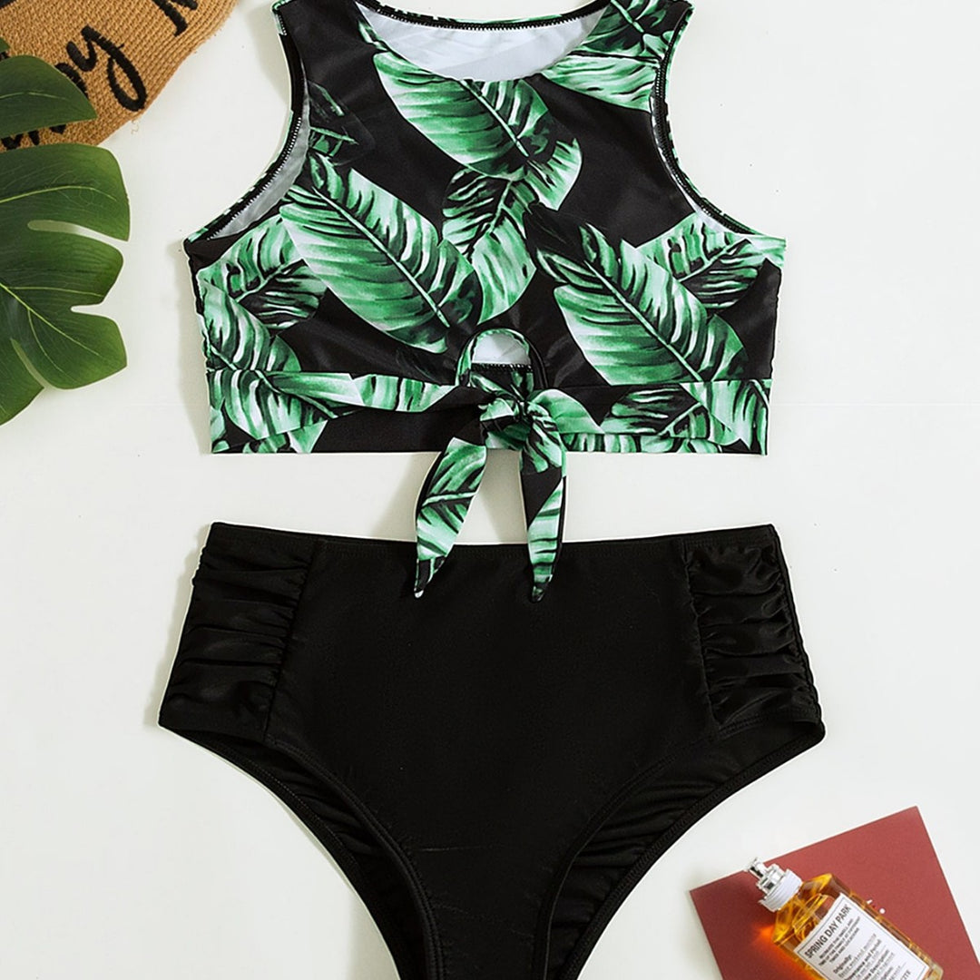 Women High-Cut Bikini with Knot-Style Top Mune Fashion