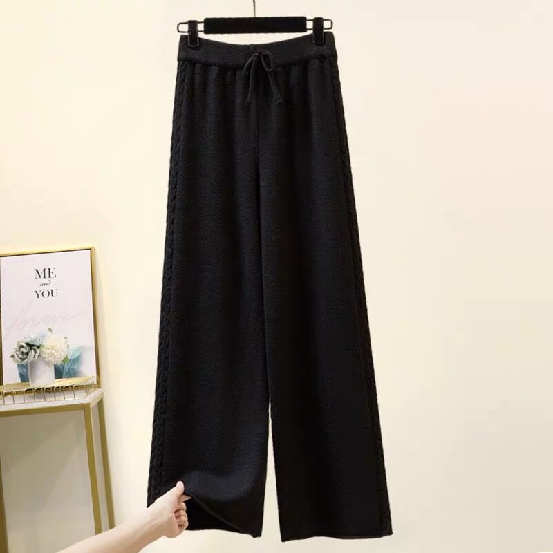 Women's High-Quality Wide Knit Pants Mune Fashion