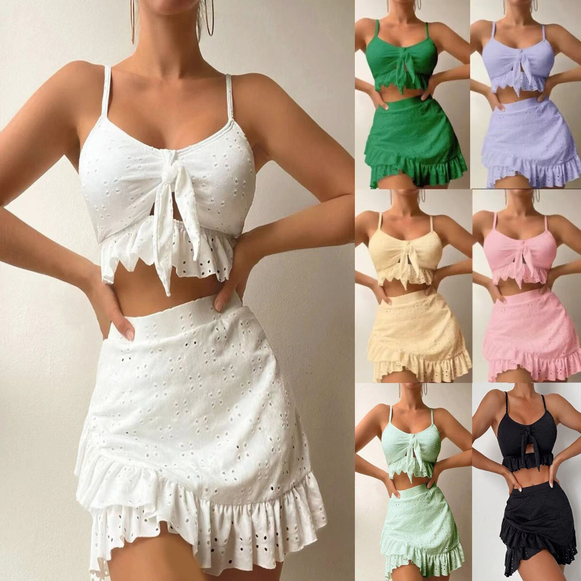 Women's Crop Top and Skirt Set Mune Fashion