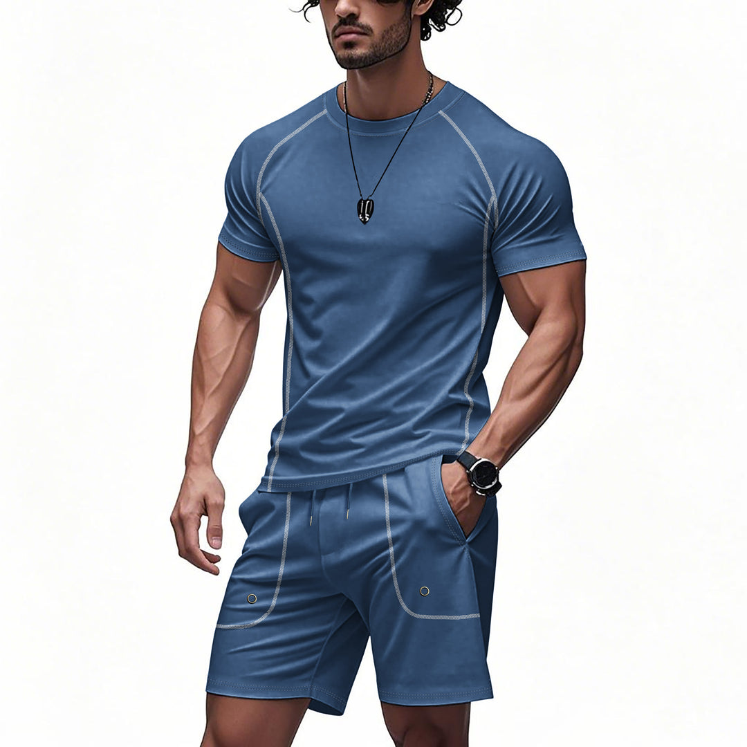 Men's sporty two-piece set made of breathable functional jersey with raglan sleeves Mune Fashion