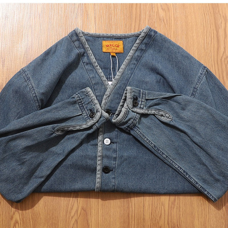 Men's Fashionable Denim Jacket with Pockets Mune Fashion