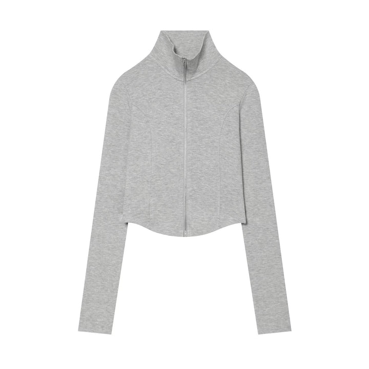 Women Short Cut Zip-Up Set Made of Stretch Jersey Mune Fashion