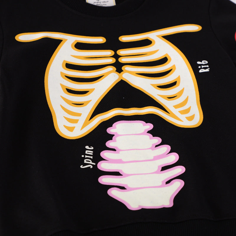 Men's Casual Jogging Pants with Luminous Skeleton Design Mune Fashion