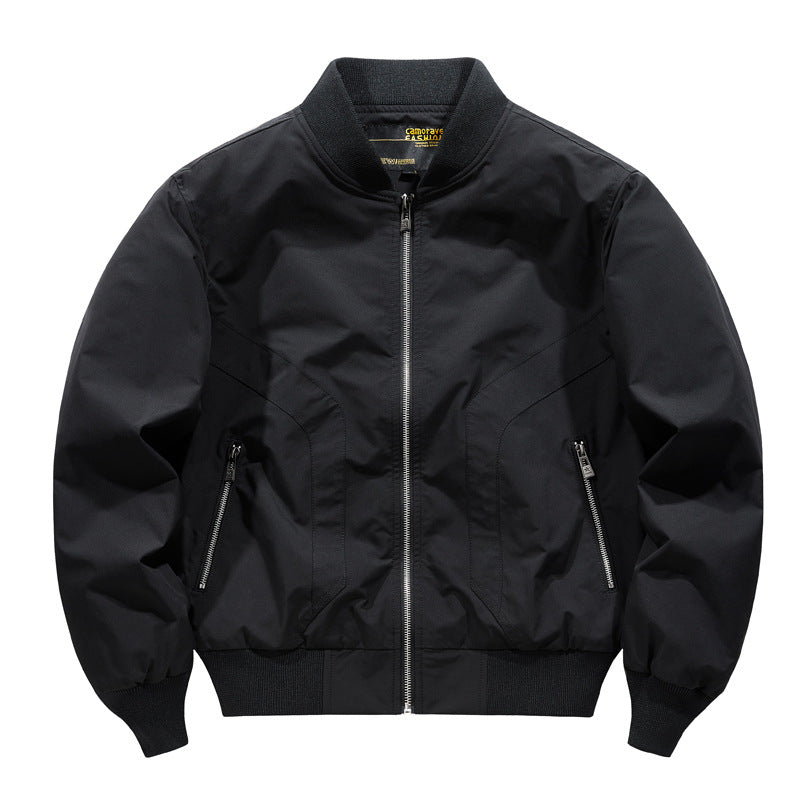 Men's Technical Bomber Jacket with Windproof Shell, Ribbed Cuffs and Zipper Pockets Mune Fashion