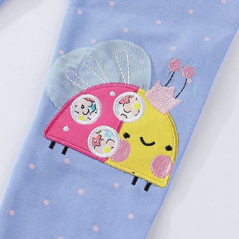 Girls leggings with cheerful snail motif Mune Fashion