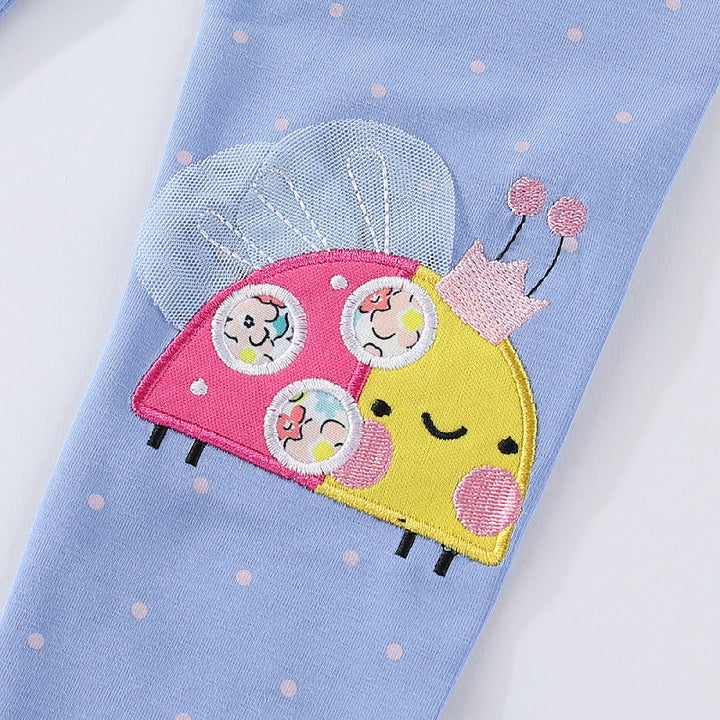 Girls leggings with cheerful snail motif Mune Fashion