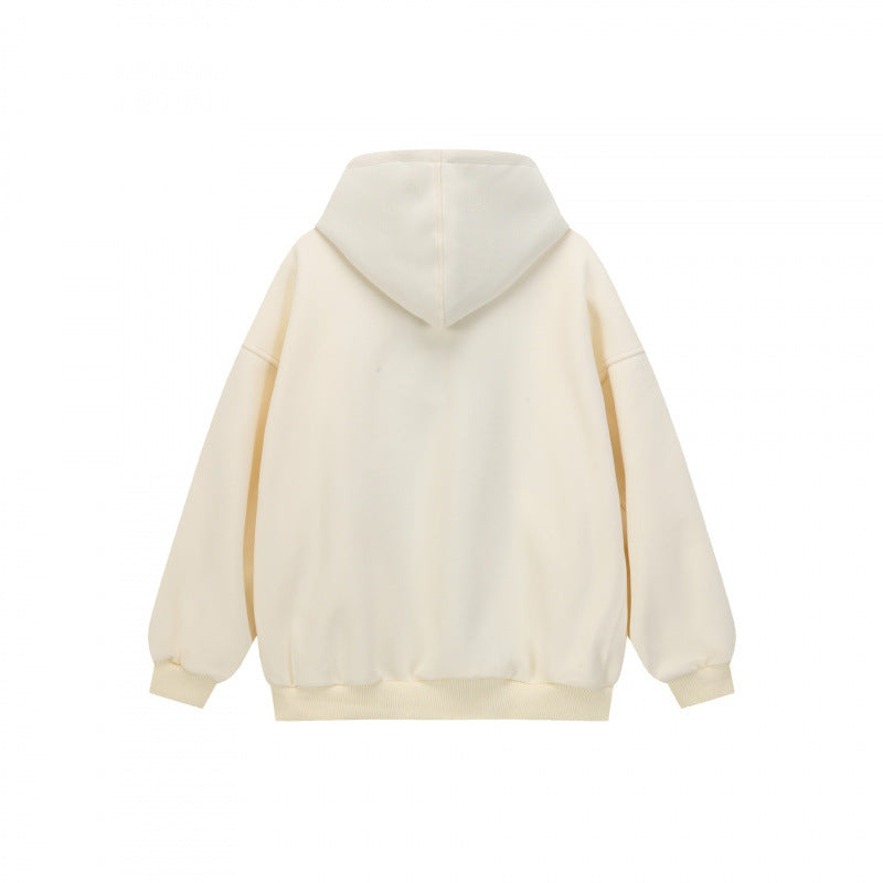 Unisex Oversize Hooded Sweat Jacket with Checked Lining, Full Zip and Ribbed Hem Mune Fashion