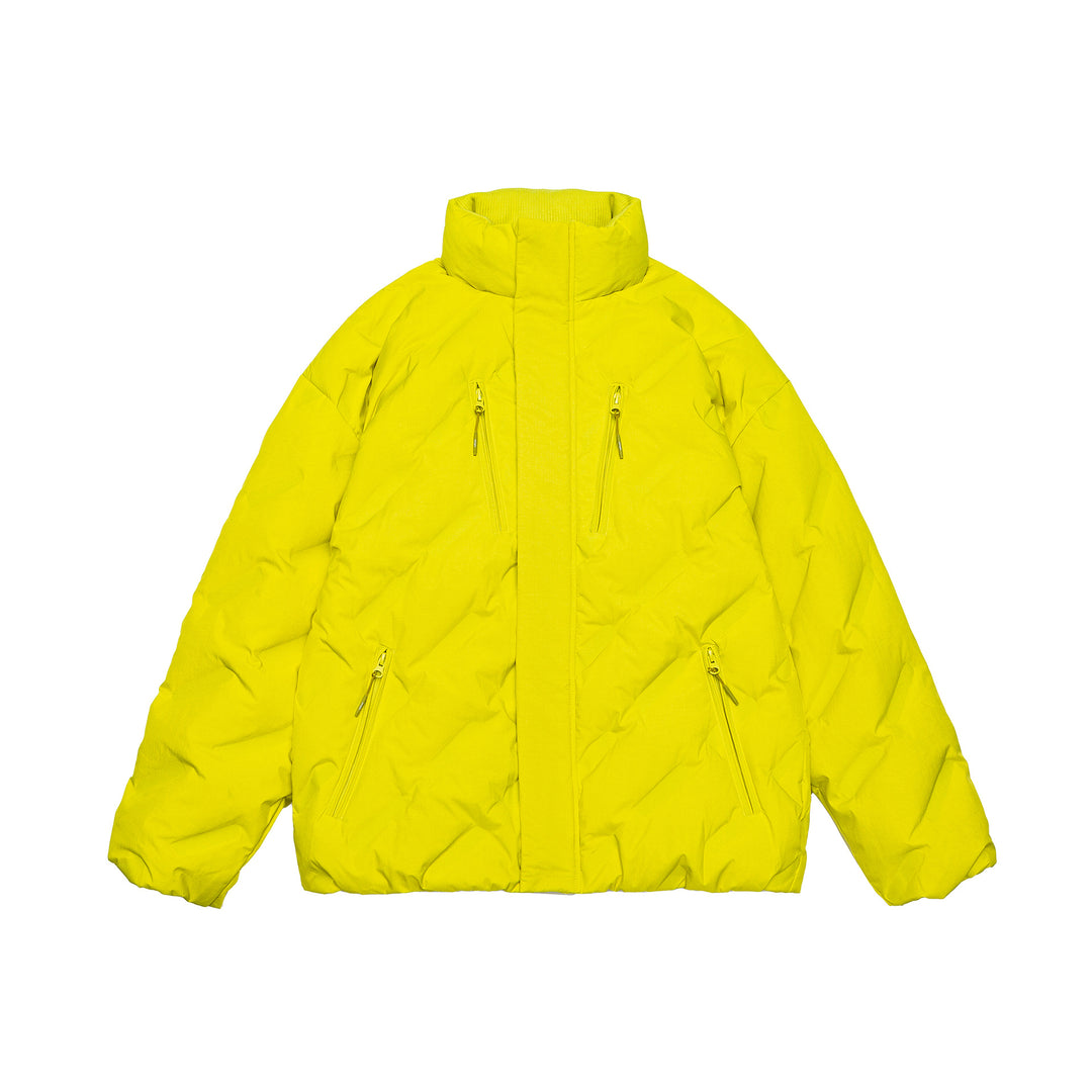 Unisex Padded Oversized Quilted Jacket with High Stand-Up Collar Mune Fashion