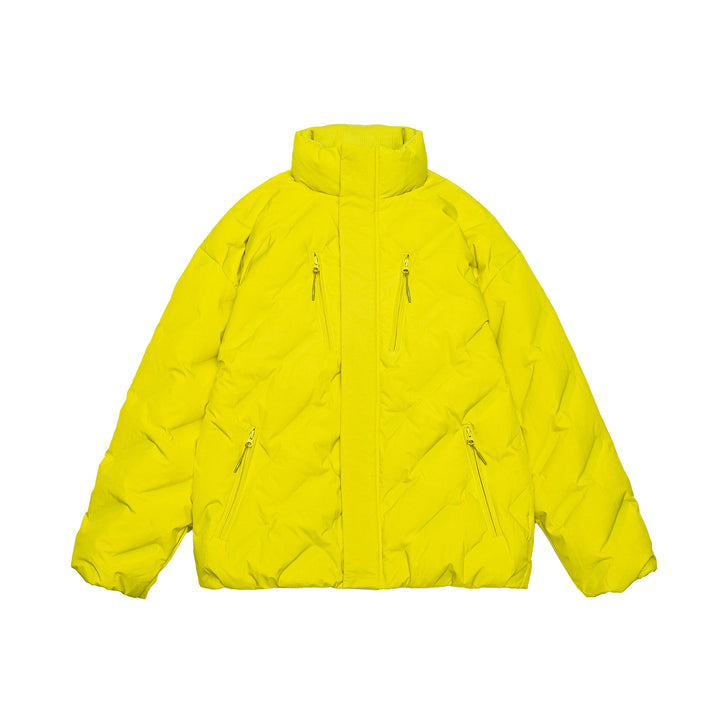 Unisex Padded Oversized Quilted Jacket with High Stand-Up Collar Mune Fashion