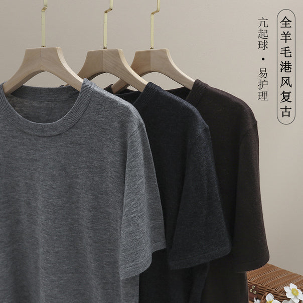 Men's finely knitted cashmere blend sweater with round neck Mune Fashion