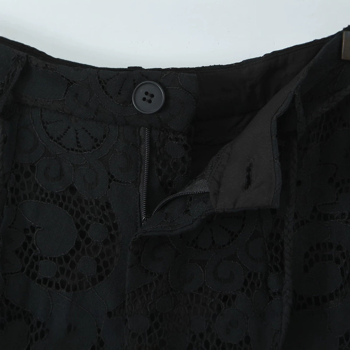 Women's Transparent Lace Pants with Straight Leg and Elastic Waist Mune Fashion