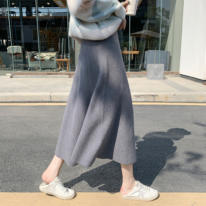 Ladies Calf-Length Pleated Skirt Mune Fashion