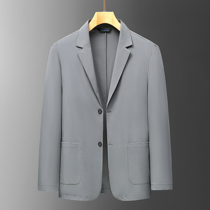 Men's Lightweight Unlined Travel Blazer with Stretch and Patch Pockets Mune Fashion