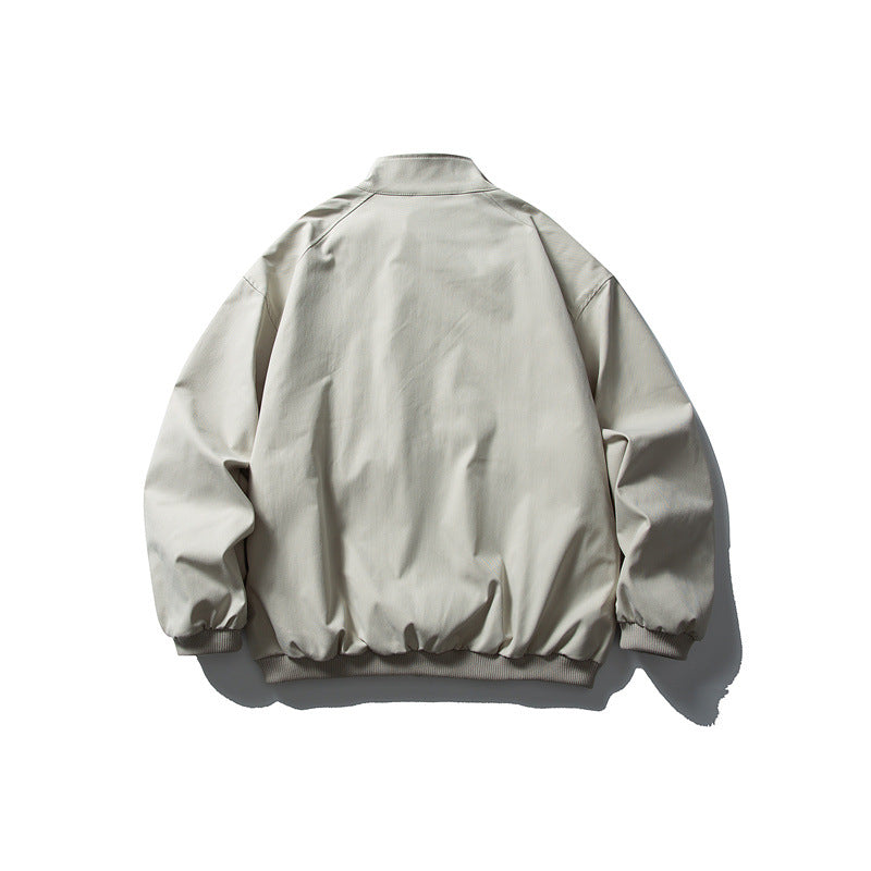 Unisex Oversize Boxy Bomber Jacket with Stand-up Collar and Large Flap Pockets Mune Fashion