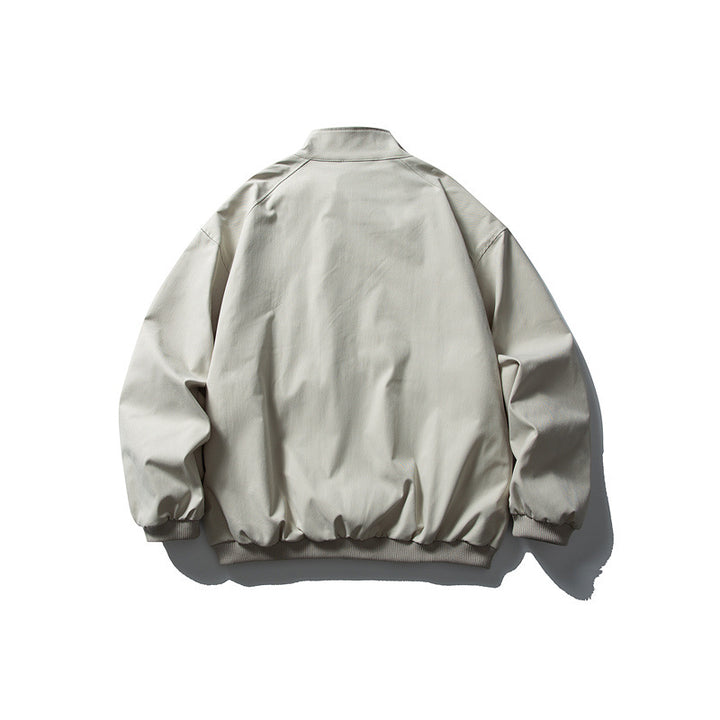 Unisex Oversize Boxy Bomber Jacket with Stand-up Collar and Large Flap Pockets Mune Fashion