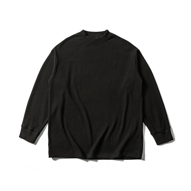 Unisex Oversize-Longsleeve Shirt with Mockneck made of Cotton Blend Mune Fashion