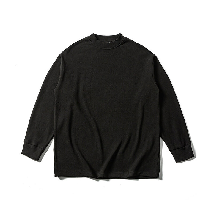 Unisex Oversize-Longsleeve Shirt with Mockneck made of Cotton Blend Mune Fashion