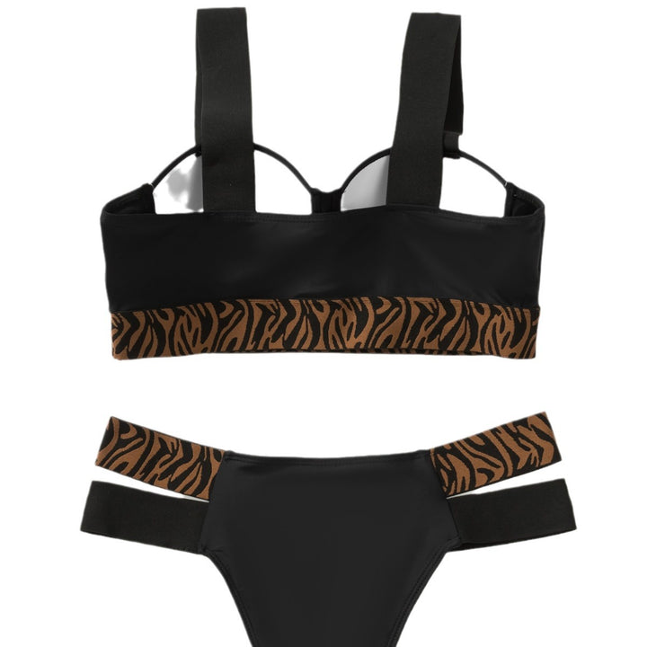 Women's bikini set with elegant bustier and animal design Mune Fashion