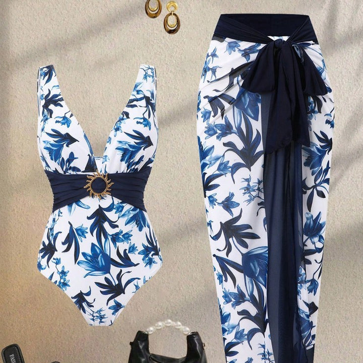 Ladies swimsuit with elegant overlay Mune Fashion