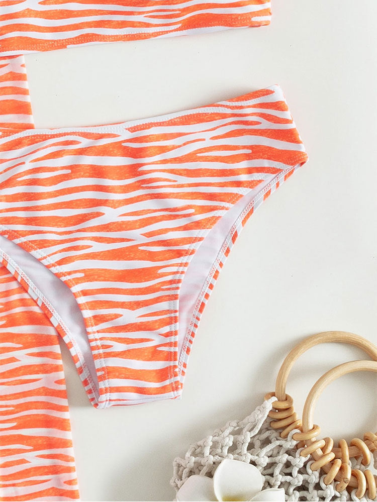 Women's Two-Piece Bikini Set with Trendy Wrap Skirt Mune Fashion