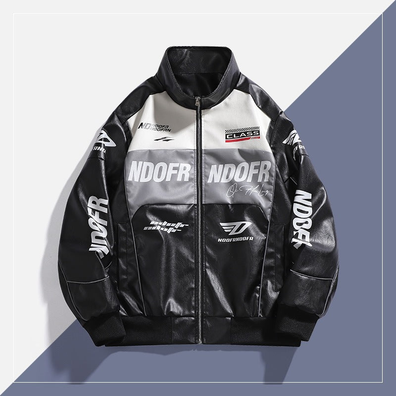 Men's Biker Jacket with Reflective Details Mune Fashion