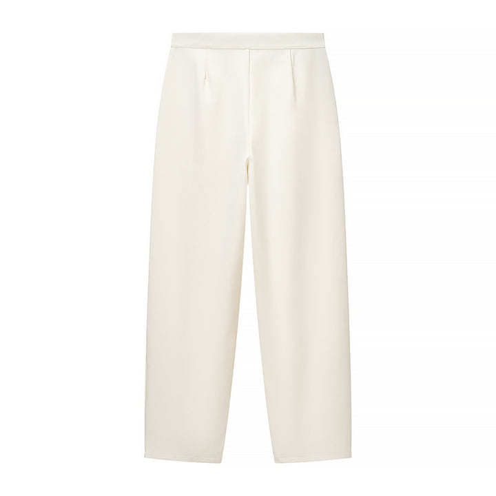 Women's high-waisted wide trousers with pleats, crease and side pockets Mune Fashion