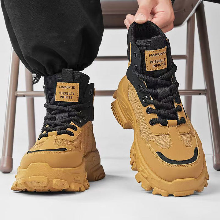 Women’s Sporty High-Top Sneakers with Non-Slip Sole and Stable Heel Construction Mune Fashion