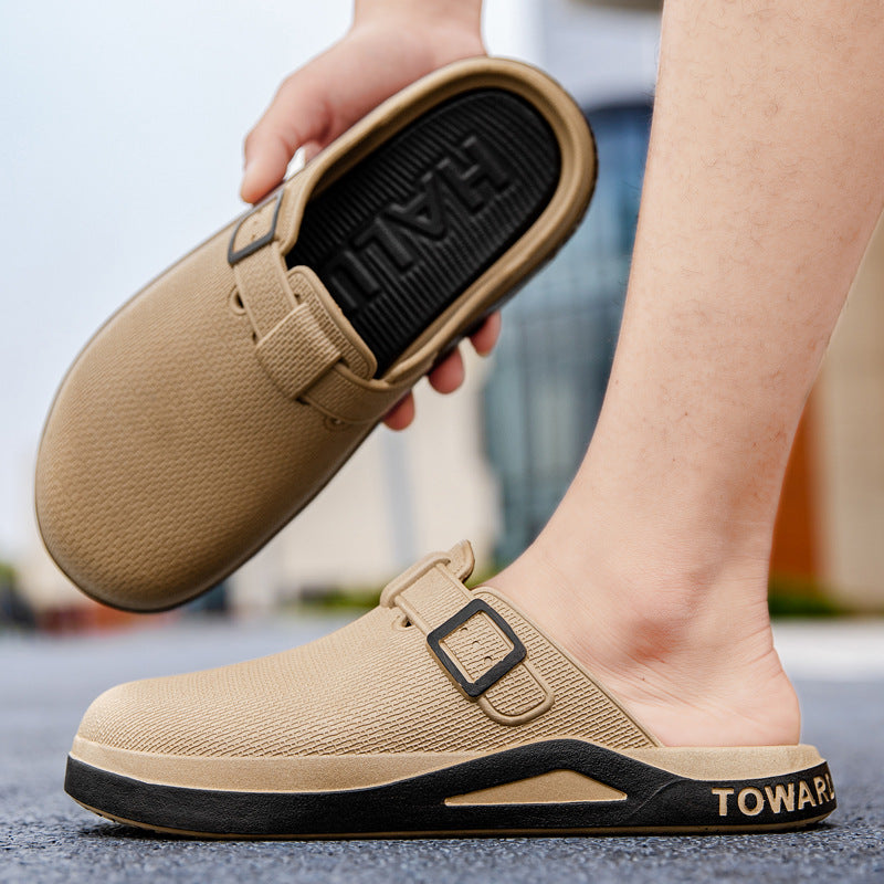 Men's Modern Leisure Clogs with Textured Surface and Anatomical Cushioning Sole Mune Fashion
