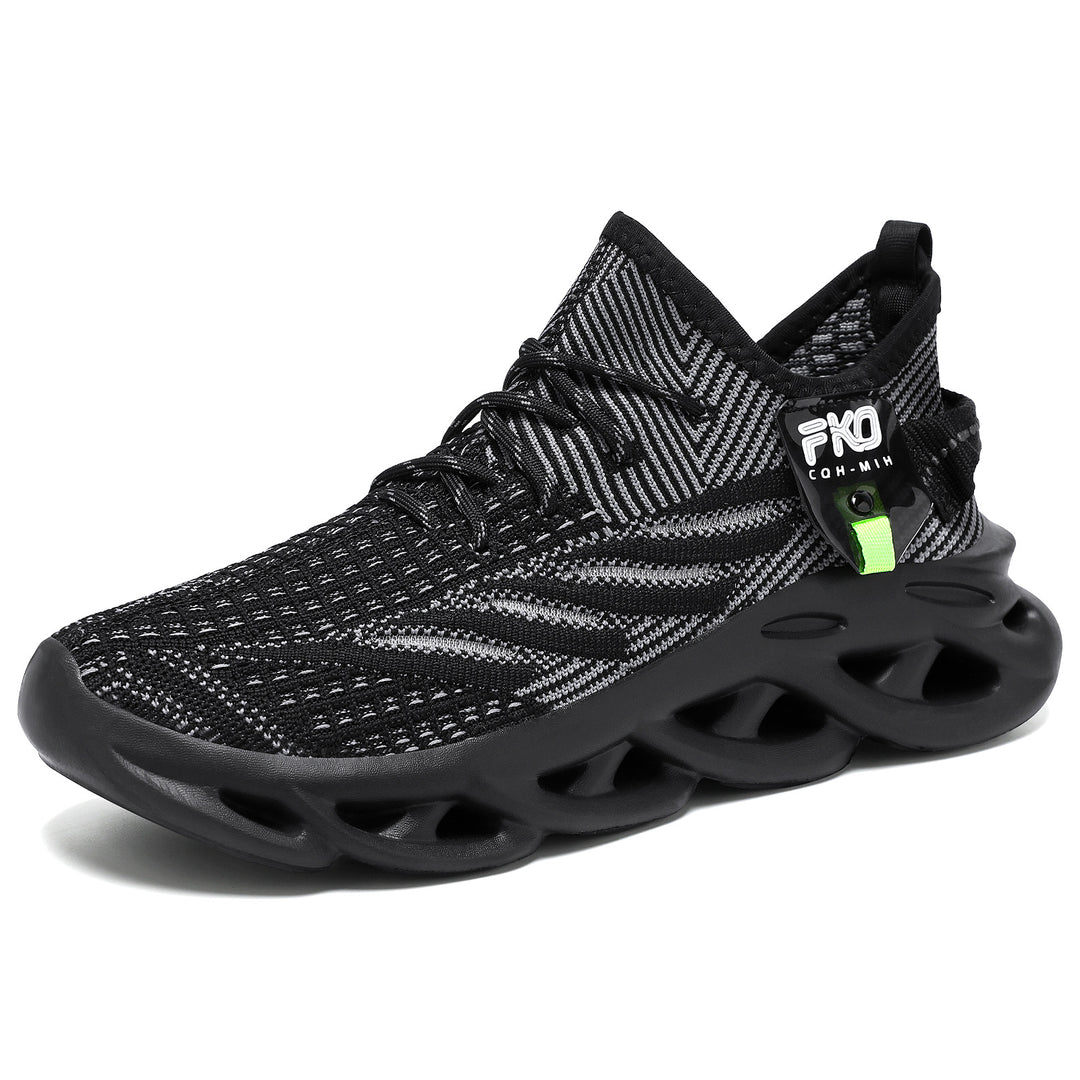 Men's nan lightweight knit sneakers with seamless sock upper, breathable mesh upper material, and innovative hollow molded EVA cushioning Mune Fashion