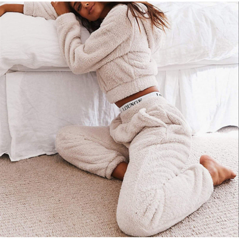 Women's Cozy Lounge Set Made Of Soft Fleece Mune