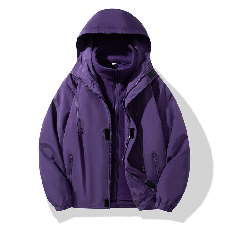 Men's two-piece rain and thermal jacket with removable fleece inner jacket and windproof membrane Mune Fashion
