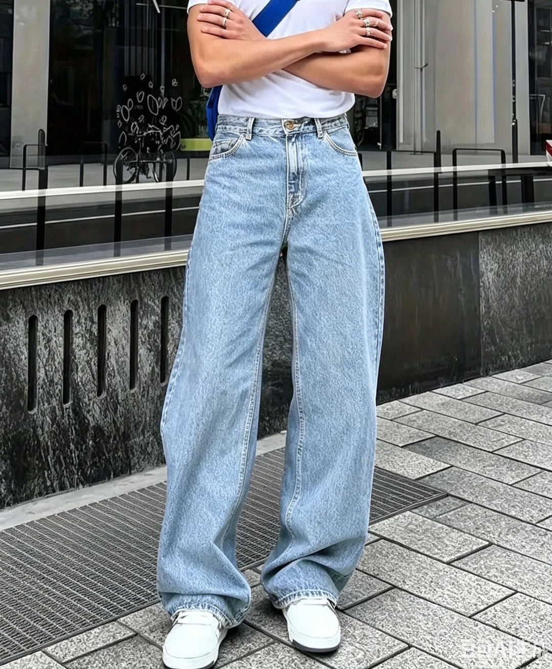 Women Stylish Wide Cut Jeans Mune Fashion