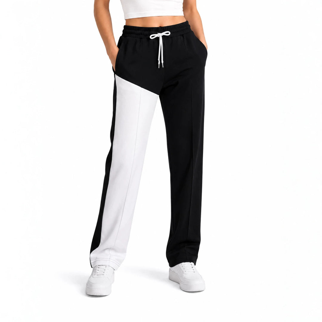 Ladies sporty leisure pants with fashionable color accents Mune Fashion