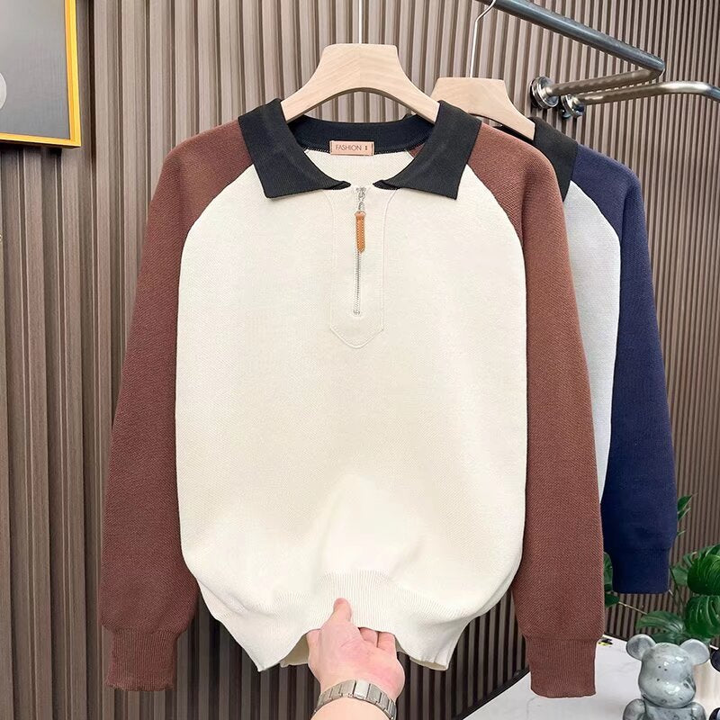 Women's stylish knit sweater with zipper Mune Fashion