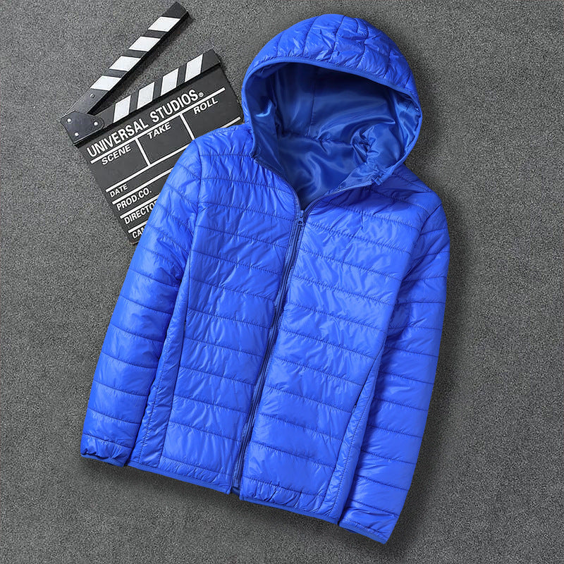 Men's Nan Ultra-Light Hooded Padded Jacket with Packing Function and Windproof Shell Mune Fashion